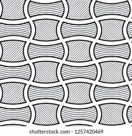Geometric pattern. Inspired by victorian art frames. Black and white lines and shapes. Vector art with sketch / hand drawn style, like a doodle. 