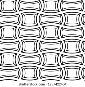 Geometric pattern. Inspired by victorian art frames. Black and white lines and shapes. Vector art with sketch / hand drawn style, like a doodle. 