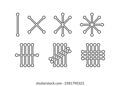 Geometric Pattern of Interconnected Lines and Points.