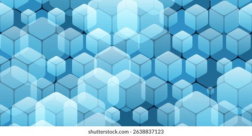 A geometric pattern of intersecting transparent cubes of various random sizes, featuring subtle blue and white gradients. The 3D effect adds depth, creating a modern and versatile background design. - Powered by Shutterstock - Get 15% off with code: PIKWIZARD15