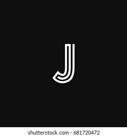 Geometric pattern and J letter icon based minimal logo