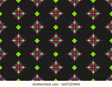 Geometric pattern kaleidoscope, print for clothing and textiles