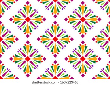 Geometric pattern kaleidoscope, print for clothing and textiles