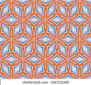 Geometric pattern in lace style. Ethnic ornament. Vector illustration. For modern interior design, fashion textile print.