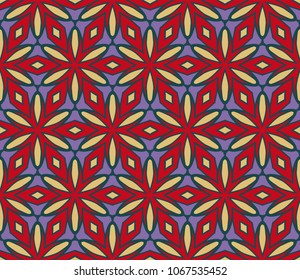 Geometric pattern in lace style. Ethnic ornament. Vector illustration. For modern interior design, fashion textile print.