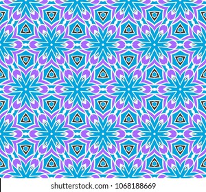geometric pattern in lace style. Ethnic ornament. Vector illustration. For modern interior design, fashion textile print, colour floral wallpaper.