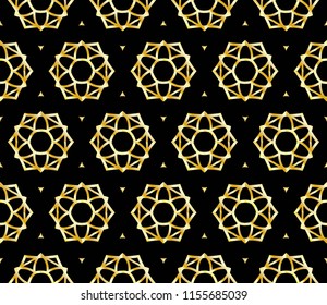 Geometric pattern in lace style. Ethnic ornament. Vector illustration. For modern interior design, fashion textile print, wallpaper.