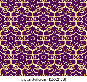Geometric pattern in lace style. Ethnic ornament. Vector illustration. For modern interior design, fashion textile print, wallpaper.