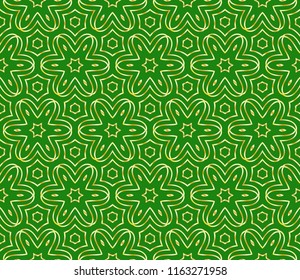 Geometric pattern in lace style. Ethnic ornament. Vector illustration. For modern interior design, fashion textile print, wallpaper.