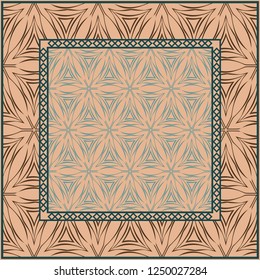 geometric pattern in lace style. Ethnic ornament. Vector illustration. For modern interior design, fashion textile print, wallpaper.