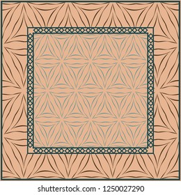 geometric pattern in lace style. Ethnic ornament. Vector illustration. For modern interior design, fashion textile print, wallpaper.