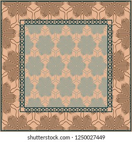 geometric pattern in lace style. Ethnic ornament. Vector illustration. For modern interior design, fashion textile print, wallpaper.