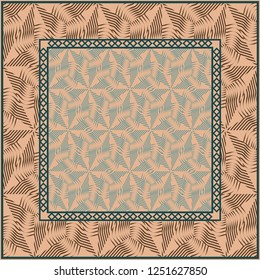 geometric pattern in lace style. Ethnic ornament. Vector illustration. For modern interior design, fashion textile print, wallpaper.