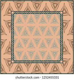 geometric pattern in lace style. Ethnic ornament. Vector illustration. For modern interior design, fashion textile print, wallpaper.