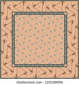 geometric pattern in lace style. Ethnic ornament. Vector illustration. For modern interior design, fashion textile print, wallpaper.