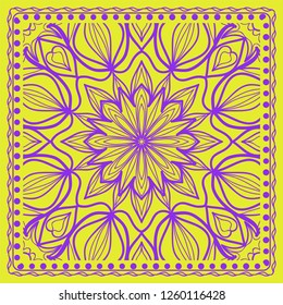 geometric pattern in lace style. Ethnic ornament. Vector illustration. For modern interior design, fashion textile print, wallpaper