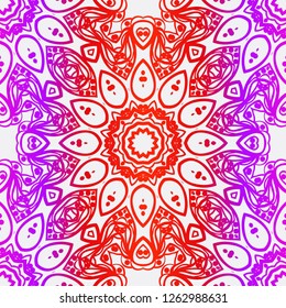 geometric pattern in lace style. Ethnic ornament. Vector illustration. For modern interior design, fashion textile print, wallpaper.