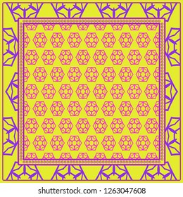geometric pattern in lace style. Ethnic ornament. Vector illustration. For modern interior design, fashion textile print, wallpaper