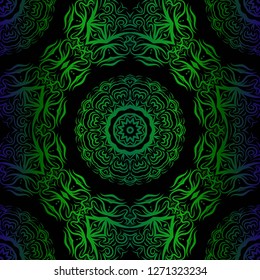 geometric pattern in lace style. Ethnic ornament. Vector illustration. For modern interior design, fashion textile print, wallpaper.