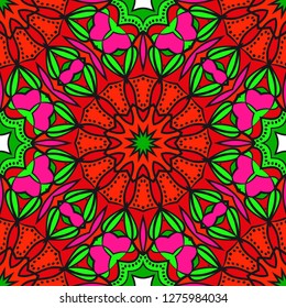 geometric pattern in lace style. Ethnic ornament. Vector illustration. For modern interior design, fashion textile print, wallpaper.