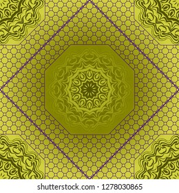 geometric pattern in lace style. Ethnic ornament. Vector illustration. For modern interior design, fashion textile print, wallpaper