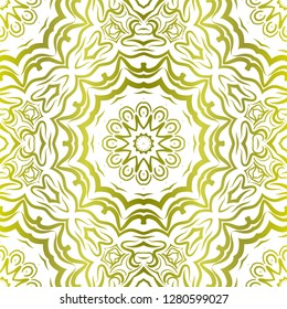 geometric pattern in lace style. Ethnic ornament. Vector illustration. For modern interior design, fashion textile print, wallpaper.