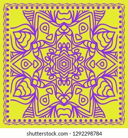 geometric pattern in lace style. Ethnic ornament. Vector illustration. For modern interior design, fashion textile print, wallpaper