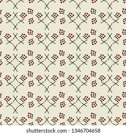Geometric pattern with lacy rhombuses and rectangles in vertical and horizontal layout. Seamless repeat pattern for gift wrap, textile, fabric, scrapbooking and fashion.
