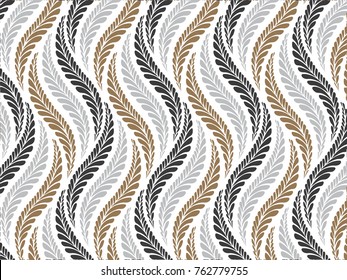 The geometric pattern of leaves  vector background.