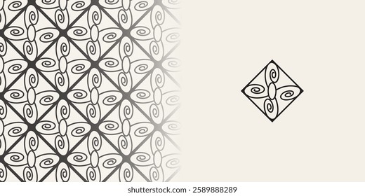 Geometric pattern line. Vintage art unique vector pattern. Vector illustration