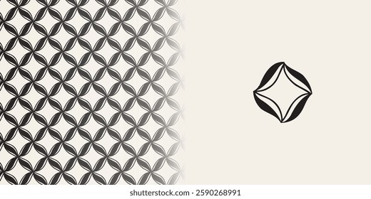Geometric pattern line. Vintage art unique vector pattern. Vector illustration