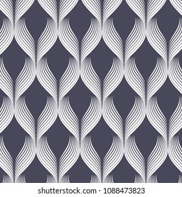 Geometric pattern. linear roof tiling or fish scale shapes motif or leaf leaves and flower. pattern is on swatches panel
