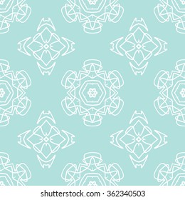 The geometric pattern with lines ,Abstract seamless pattern, Vector seamless pattern.  Powder Blue Seamless pattern. Seamless floral pattern.