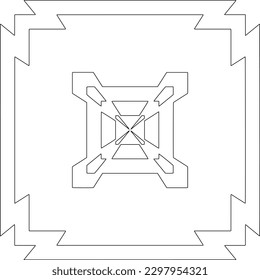 Geometric pattern of lines.  Black and white pattern for web page, textures, card, poster, fabric, textile.