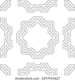 Patrón geométrico de las líneas.  Patrón blanco y negro para página web, texturas, tarjeta, afiche, tela, textil.