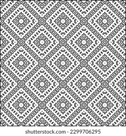 Geometric pattern of lines.  Black and white pattern for web page, textures, card, poster, fabric, textile.