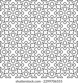 Geometric pattern of lines.  Black and white pattern for web page, textures, card, poster, fabric, textile.