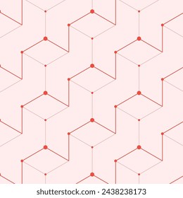 geometric pattern with lines dots 3d effect