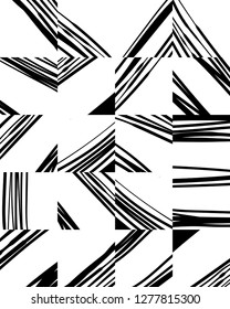 The geometric pattern of lines. Monochrom geometry trendy vector seamless background