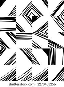 The geometric pattern of lines. Monochrom geometry trendy vector seamless background