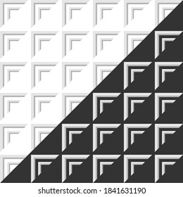 
Geometric pattern from lines on a white and black background. Diagonal. Print on textiles. Vector