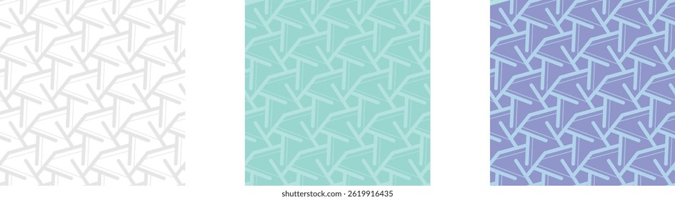 Geometric pattern with lines and pentagons