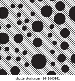 Geometric pattern with lines, rhombuses A seamless vector background. Black-whaite