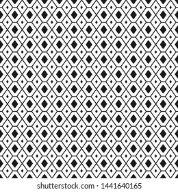 Geometric pattern with lines, rhombuses A seamless vector background. Black-whaite