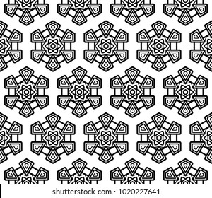 Geometric pattern with lines, rhombuses, simple form. Seamless vector background.