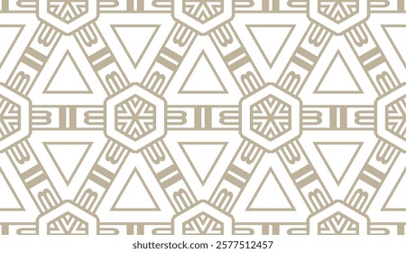 Geometric pattern with lines, rhombuses, simple form. Seamless vector background.