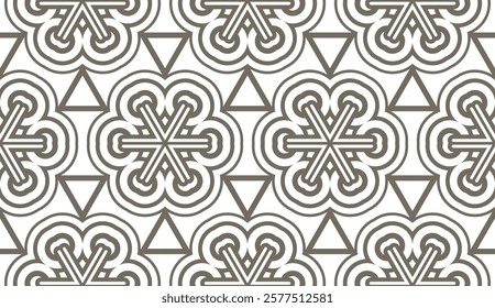 Geometric pattern with lines, rhombuses, simple form. Seamless vector background.