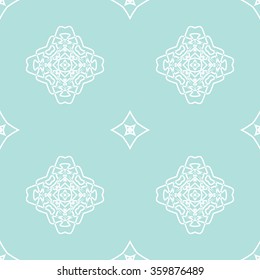 The geometric pattern with lines. Seamless background. Powder Blue and white ornament