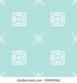 The geometric pattern with lines. Seamless background. Powder Blue and white ornament