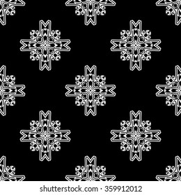 The geometric pattern with lines. Seamless background. black and white ornament